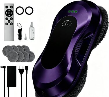 Робот для миття вікон Keero WD12D (Sternenlila) 7000 Pa, електричний, з турбомотором та 10 серветками
