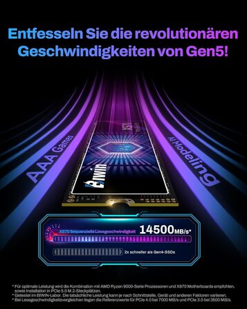 SSD BIWIN Black Opal X570 Gen5 4TB - NVMe PCIe 5.0 (M.2 2280) для ноутбука та ПК