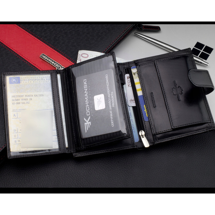 Шкіряний чоловічий гаманець Kochmanski з RFID-захистом, великий