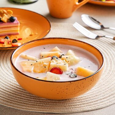 Набір посуду Vancasso Navia, 16 предметів, кераміка, для 4 осіб, помаранчевий