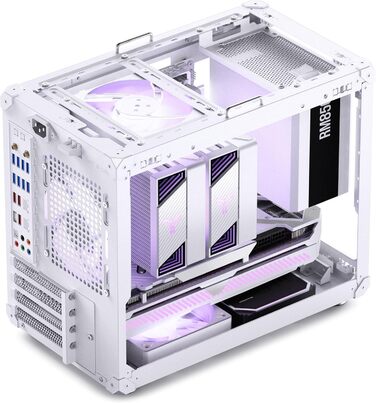 Корпус для ПК Jonsbo C6 MAX білий – компактний mATX з ручкою, сітчаста передня панель, підтримка GPU до 335 мм, CPU-кулер до 170 мм, 5 місць для вентиляторів