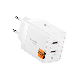 Зарядний пристрій Spigen ArcStation Essential GaN 47W USB-C з PPS, PD 3.0 – для iPhone, Pixel, Samsung, MacBook (Білий)