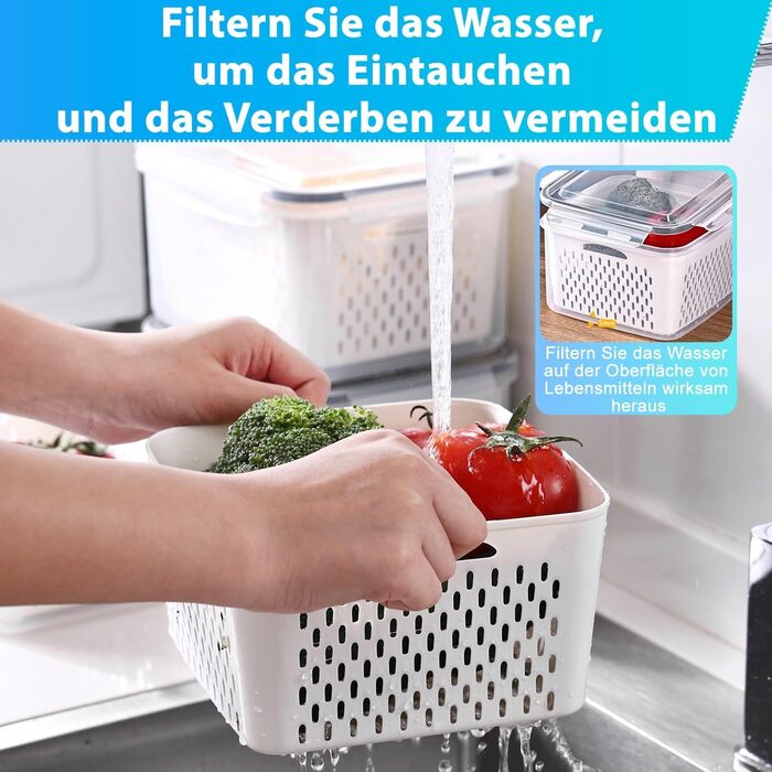 50 великих контейнерів для зберігання з кришкою, герметичні | Без BPA | Складаються | Контейнери для кухні для приготування їжі | Безпечні для морозильної камери та мікрохвильової печі | 25 контейнерів + 25 кришок | Герметичний дизайн (5 шт. контейнери дл