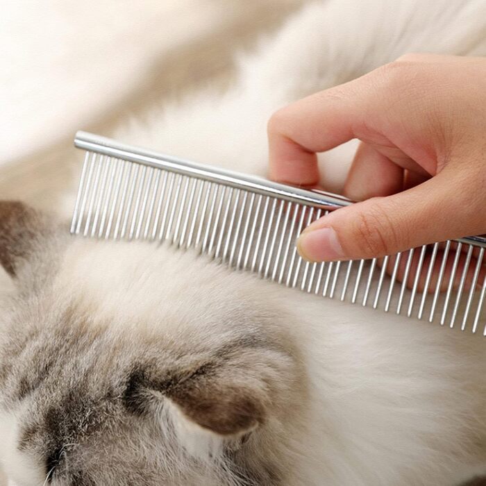 Професійні ножиці для грумінгу собак та котів: титанові, з округлими безпечними кінцями, розріджуючі та прямі ножиці з гребінцем (чорний)