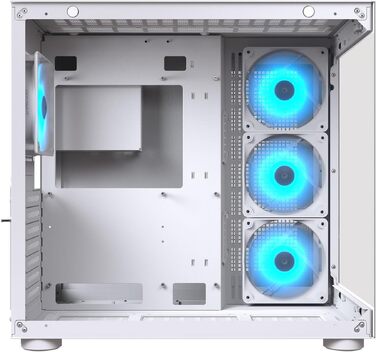 Корпус для ПК Cougar Cube Midi-Tower, загартоване скло, 3 вентилятори FV150 ARGB, білий