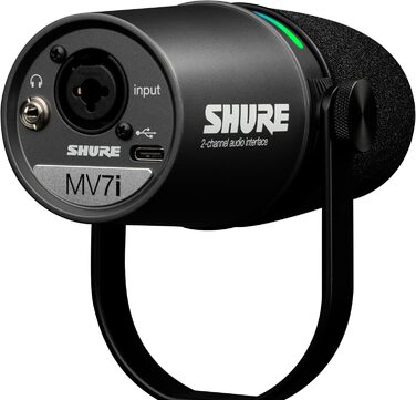 Мікрофон Shure MV7+ для подкастів, стрімінгу та запису – білий. USB/XLR, LED-сенсор, автоматичне регулювання рівня, цифровий поп-фільтр, ефекти реверберації.