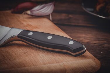 Ніроста Трініті 34 см - професійний кухонний ніж з нержавіючої сталі з гострим лезом та захистом пальців