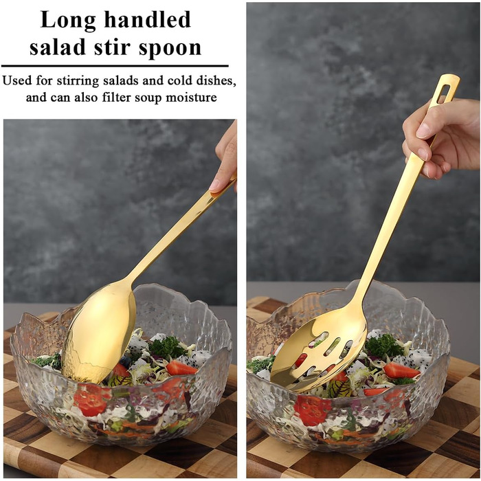 Набір кухонних аксесуарів Evanda (6 шт.), нержавіюча сталь, важкі кухонні прилади, набір лопаток, кухонні аксесуари для дому (Золотий)