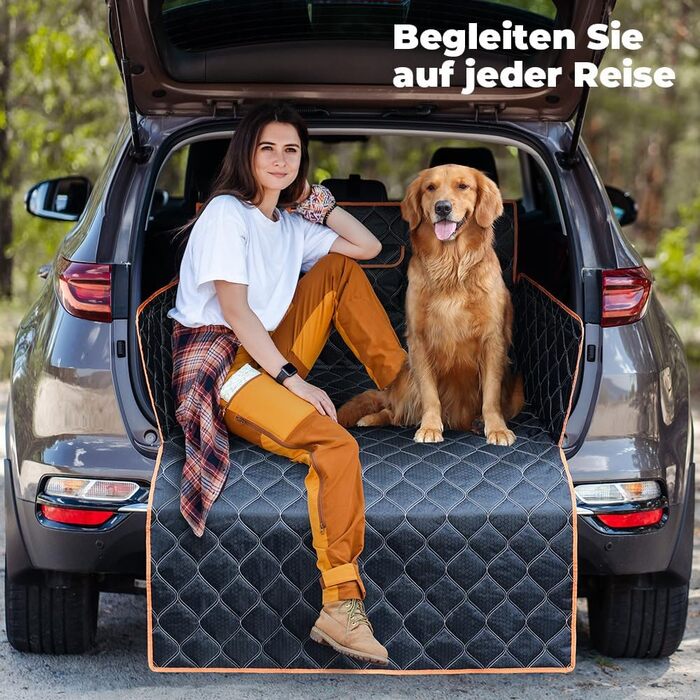 Захисна ковдра для собак у багажник авто KYG, 185x105 см, водовідштовхувальна, з захистом бокових панелей та краю, універсальна