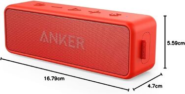 Anker SoundCore 2 Bluetooth колонка: потужний бас, 24 год автономії, IPX7 водонепроникність