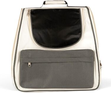 Рюкзак для тварин: переноска для кота/собаки, сірий, 37 × 34 × 25 см