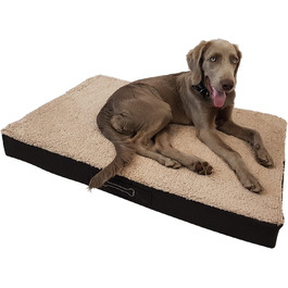 Ортопедичне ліжко для собак Diluma Benji - м'яке килимок для домашніх тварин - лежанка для собак знімний чохол - диванчик для собак Бежевий - 100 x 65 x 10 см - L