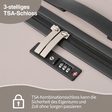 Набір валіз Merax TSA 3 шт. (M-L-XL) з телескопічним ручками та 4 колесами, чорний, PP-матеріал