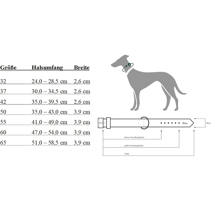Нашийник для собак HUNTER BASIC, шкіра, розмір L (65 см), чорний/камінь