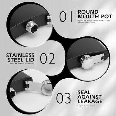 Набір з 4 флаконів з нержавіючої сталі: 236 мл, з воронкою, для напоїв, жінок, пікніків, подорожей, кемпінгу, 13,8 x 9,4 см, чорний