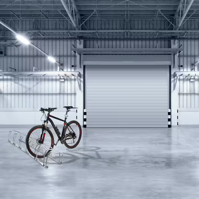 Relaxdays Silver Bicycle Stand for 6 Bikes
