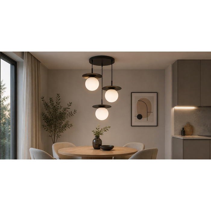Підвісна люстра Elko-Lighting Nox — 3 точки освітлення, цоколь E27