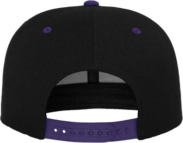 Кепка бейсболка Flexfit Unisex Classic Snapback двоколірна, універсальний розмір, чорний/пурпуровий