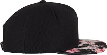 Кепка бейсболка Flexfit унісекс з квітковим принтом, червона, один розмір