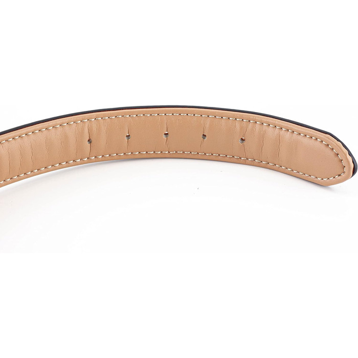 Нашийник для собак Brute Strength з натуральної шкіри, чорний, з чорними швами (XXL, 66-73 см)