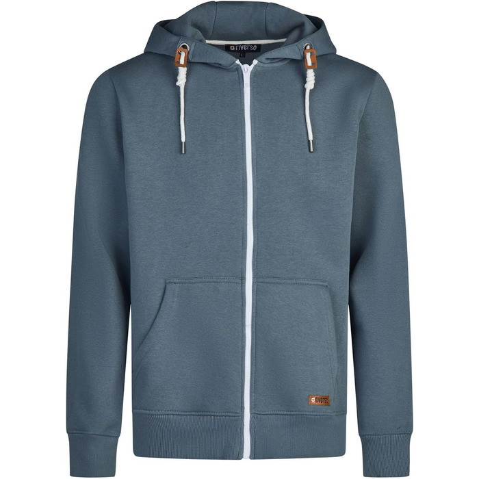 Чоловіча толстовка на блискавці з капюшоном riverso RIVThilo, Regular Fit, колір Turbid Blue, розмір 4XL