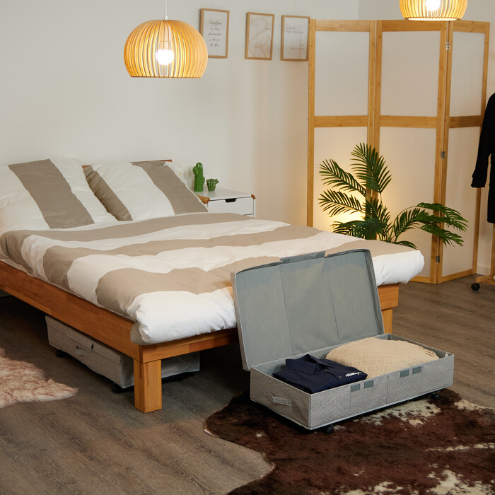Набір з двох підліжкових комодів на колесах Relaxdays