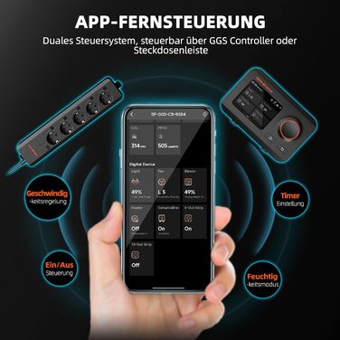 Електричний осушувач повітря Spider Farmer 12L з регулюванням вологості, APP-керування, таймер 24H для теплиці, дому та підвалу