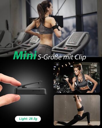 MP3-плеєр YOTON з Bluetooth 5.2, Hi-Fi звук, FM-радіо, диктофон, регулятор гучності, навушники, підтримка SD до 128 ГБ (Чорний)