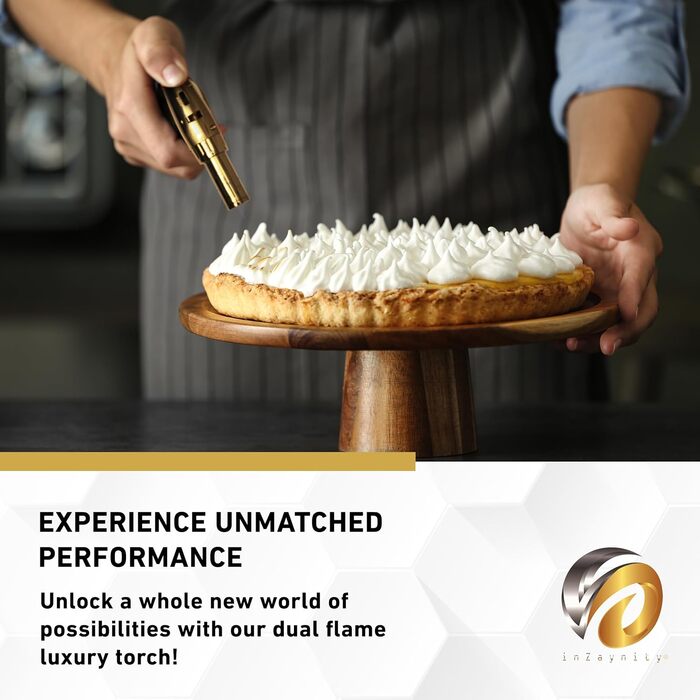 Бунсен-горилка на бутані, регульована, 2-в-1 з бездротовим вимикачем для випічки, приготування їжі, грилю та крем-брюле (сталево-коричнева)