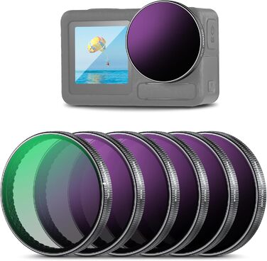 Набір фільтрів NEEWER ND для DJI Osmo Action 3/4/5 Pro (6 шт.) - ND8, ND16, ND32, ND64, ND1000, CPL