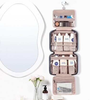 Сумка-органайзер для подорожей NISHEL для жінок, блакитна. Зручна для шампунів, кондиціонерів, пензликів та аксесуарів