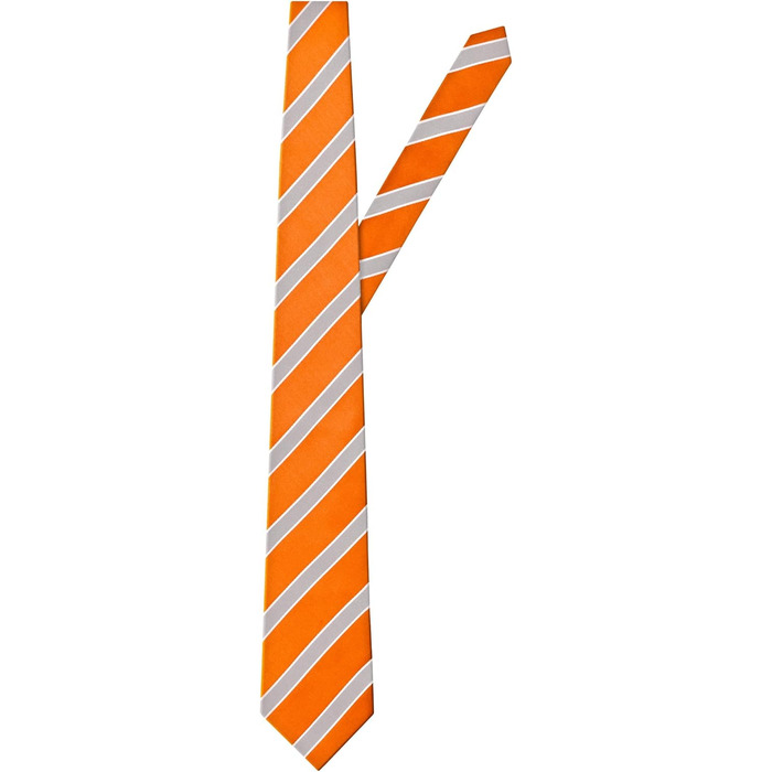 Краватка чоловіча Vincenzo Boretti, шовк, смугаста, помаранчева, 8 см, для костюма та сорочки, діловий стиль, весілля