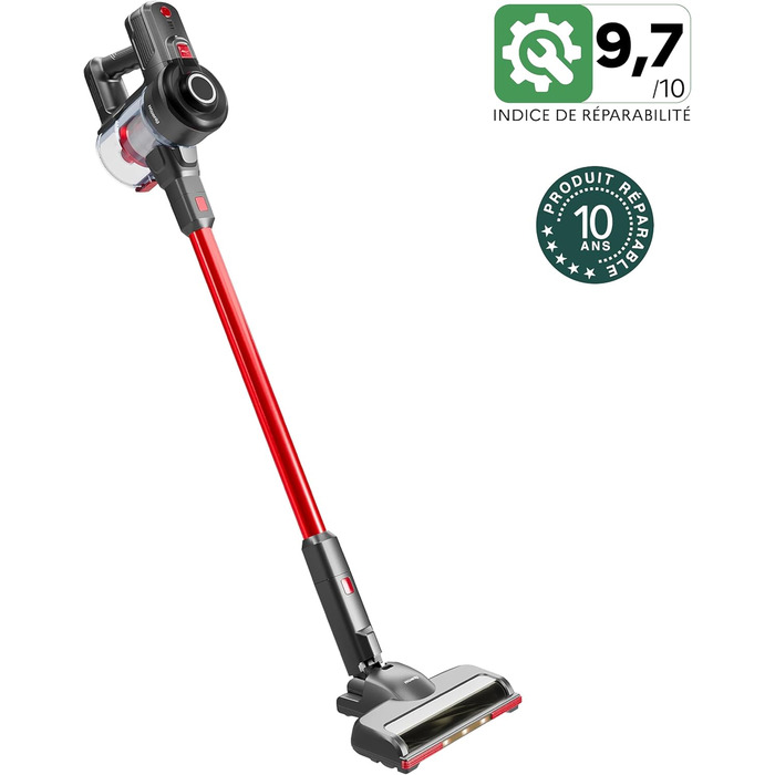 Акумуляторний пилосос H.Koenig UP600 PowerClean 22.2V: 3-в-1, LED-щітка, 40 хв, 150 Вт, 2 швидкості, видалення шерсті тварин