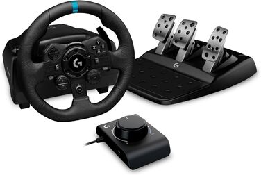 Руль Logitech G923 TRUEFORCE з педалями для PS5, PS4, PC, Mac - Чорний, з адаптером для перегонів