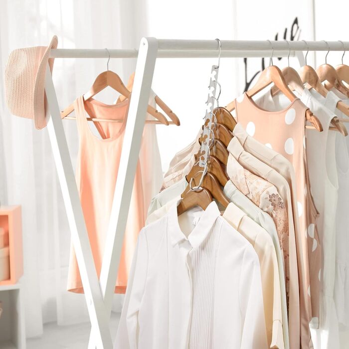 Вішалки для одягу HOUSE DAY - 8 шт. Металеві, для важких речей, економія місця, L26см
