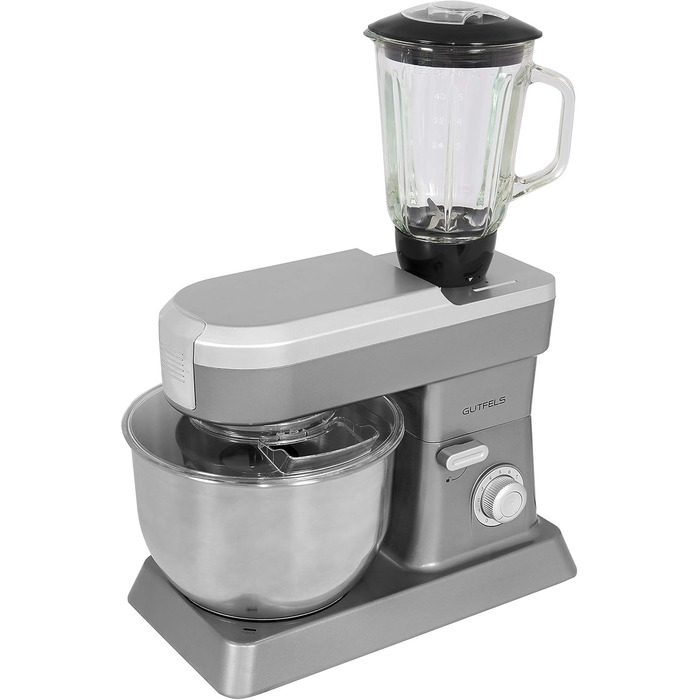 Кухонна машина GUTFELS KM 8102 roi | 1200 Вт | 10 швидкостей | 5 л чаша | Насадки: вінчик, гак для тіста, гак для збивання | Червона