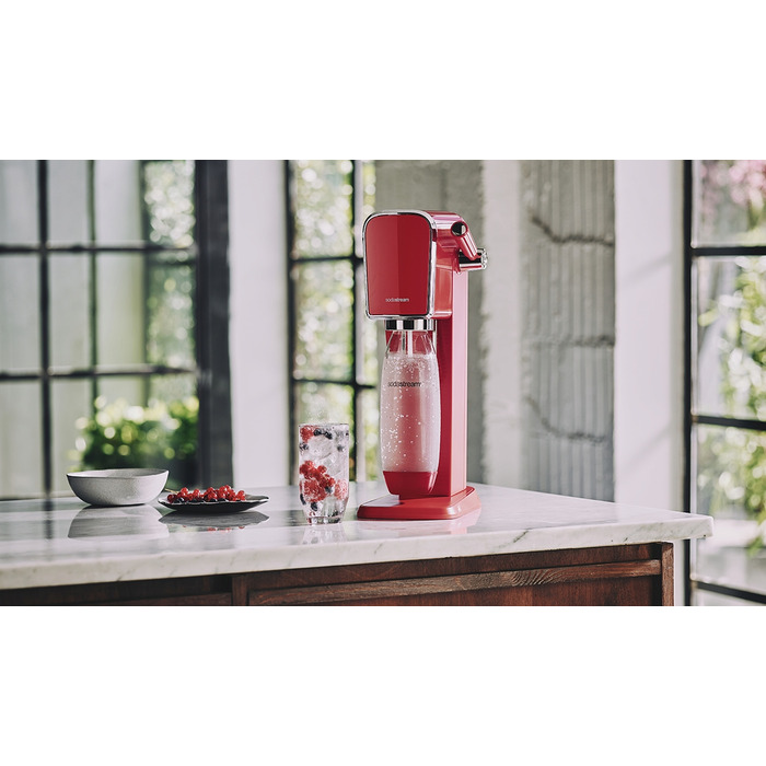 Сифонізатор для води SodaStream Art, червоний, 1 пляшка у комплекті