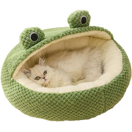 Килимок для котів, лежанка для тварин, корзина для кошенят, м'яка кругла лежанка у формі подушки, теплий та зручний, з антиковзною основою, для котів та маленьких цуценят (S-40CM, південний)