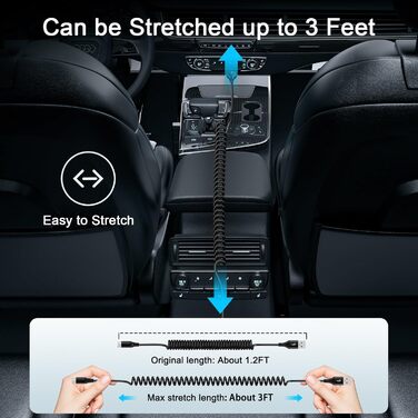 Кабель USB Type-C, 3 шт. (3M+2M+1M) для Samsung, Huawei, Xiaomi. Швидка зарядка, передача даних, нейлон.