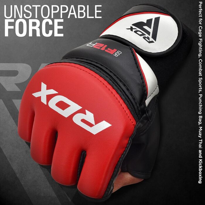 Боксерські рукавички RDX Profi MMA: шкіра Maya Hide, захист для спарингу, кікбоксингу, муай-тай, чоловічі/жіночі