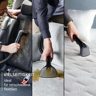 Rowenta Clean It - портативний відпарювач для килимів, 750 Вт, зелений/чорний, IN5020F0. Знімний бак 2.3 л, 5 насадок