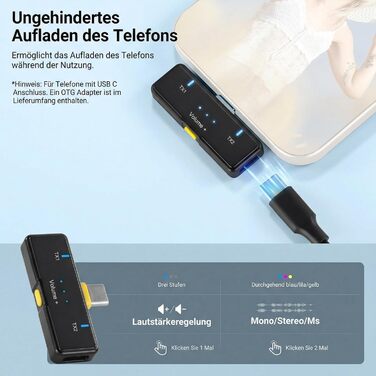 NEEWER Бездротовий петличний мікрофон KM23C: 48kHz/24Bit, 8 годин роботи, шумозаглушення, USB-C, сумісний з DJI, Insta360, iPhone, Android, PC