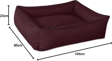 Ляжка для собак BedDog MAX, XXL, бежева (100x85x23 см), знімний чохол, для великих собак