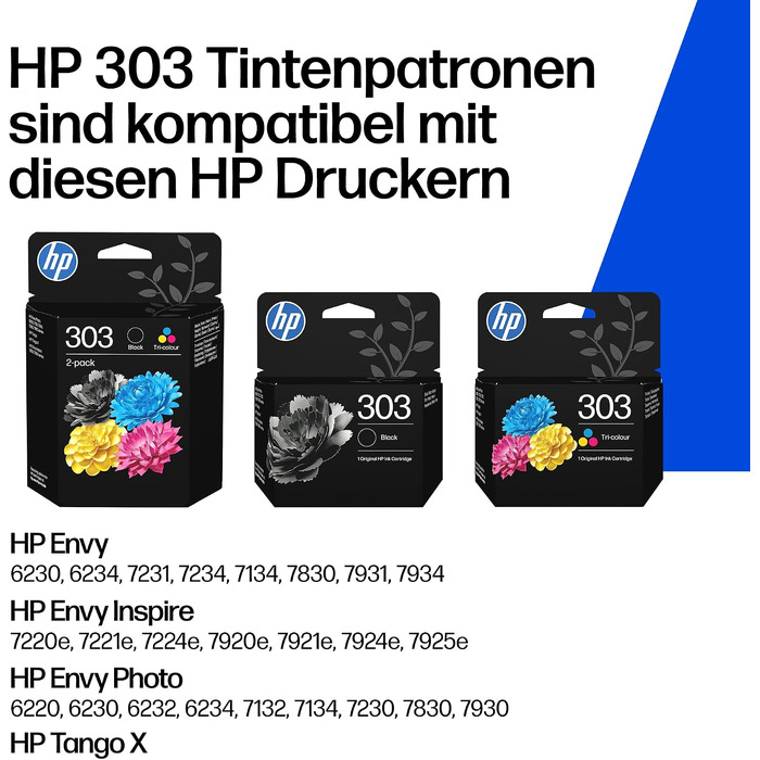 Оригінальний кольоровий картридж HP 303 (нова версія) для струминного принтера