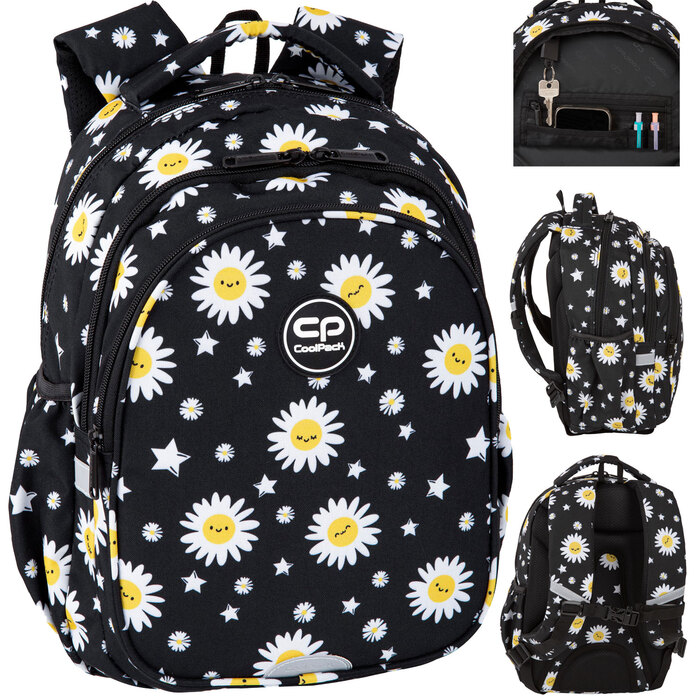 Багатофункціональний шкільний рюкзак CoolPack (білий, чорний), 19 л