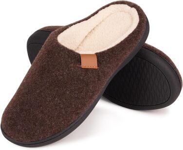 Тапочки чоловічі Hoefirm з піною Memory Foam, зимові, коричневі, 46/47 EU
