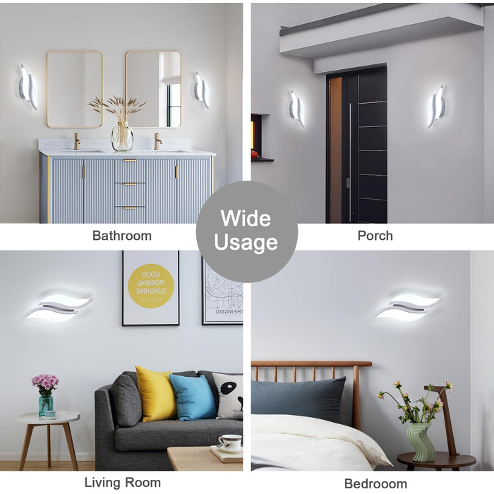 LED настінний світильник Dorlink для дому: спальня, вітальня, коридор. Сучасний дизайн Art Deco, тепле біле світло (12W)