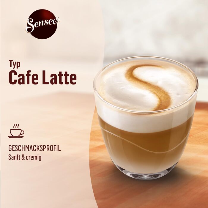 Кавові пади Senseo Café Latte, середній обсмал, 80 шт (10х8)