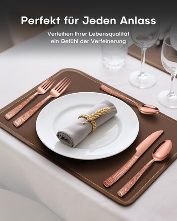 Набір столових приборів Honkku на 6 осіб, чорний, з нержавіючої сталі, з об'ємними ручками, 30 предметів