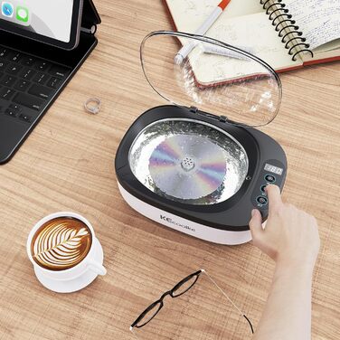 Ультразвукова мийка KECOOLKE Sonic Cleaner з цифровим таймером для прикрас, ювелірних виробів, монет та окулярів, білий